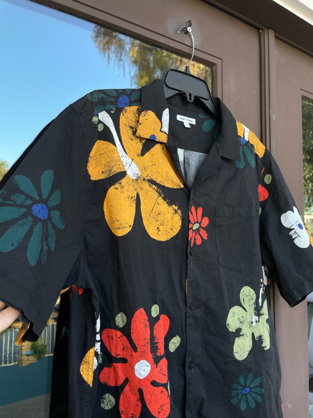 Banks Journal * Black Floral Patterned Shirt L - Picture 4 of 11